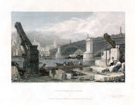 London,prints Views of London G Cooke,river view